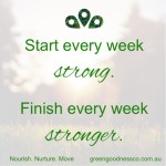 How are you going to finish your week? livingthegreen nourishnurturemove