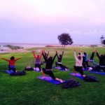 Picture this  a beautiful sunset yoga class held athellip