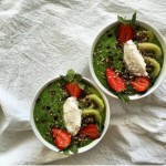 Green Smoothie Bowl with fresh fruit and coconut yoghurt onhellip
